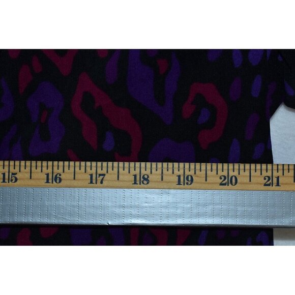 Bob Mackie Womens Leopard Print Wearable Art Multicolor Trench Coat Size L - Picture 8 of 11